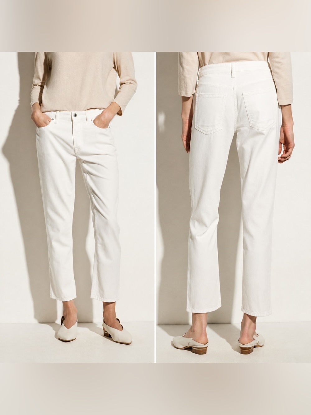 Vince White Tomboy Relaxed Low Rise Jeans